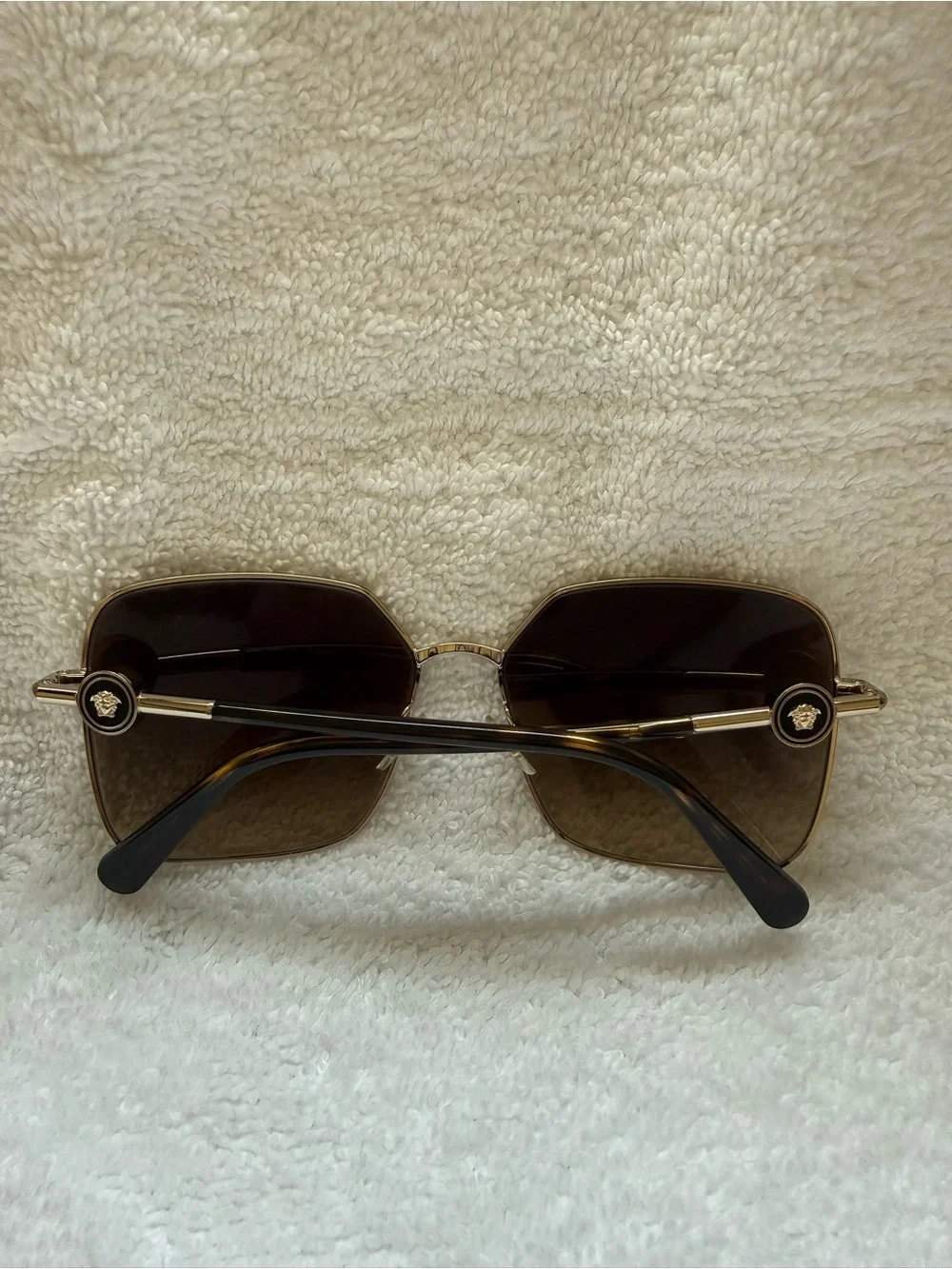 Versace OVE2227 Sunglasses gold frame brown gradient lens
